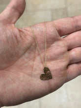 14k Yellow Gold Heart Necklace/ Heart Necklace/ Gold Necklaces/ Love Necklace/ Minimalist Heart Necklace/ Dainty Heart Necklace